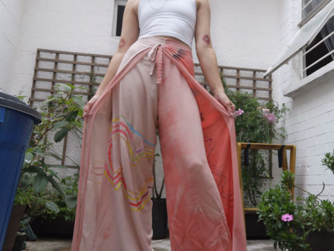 Red Wrap Pants