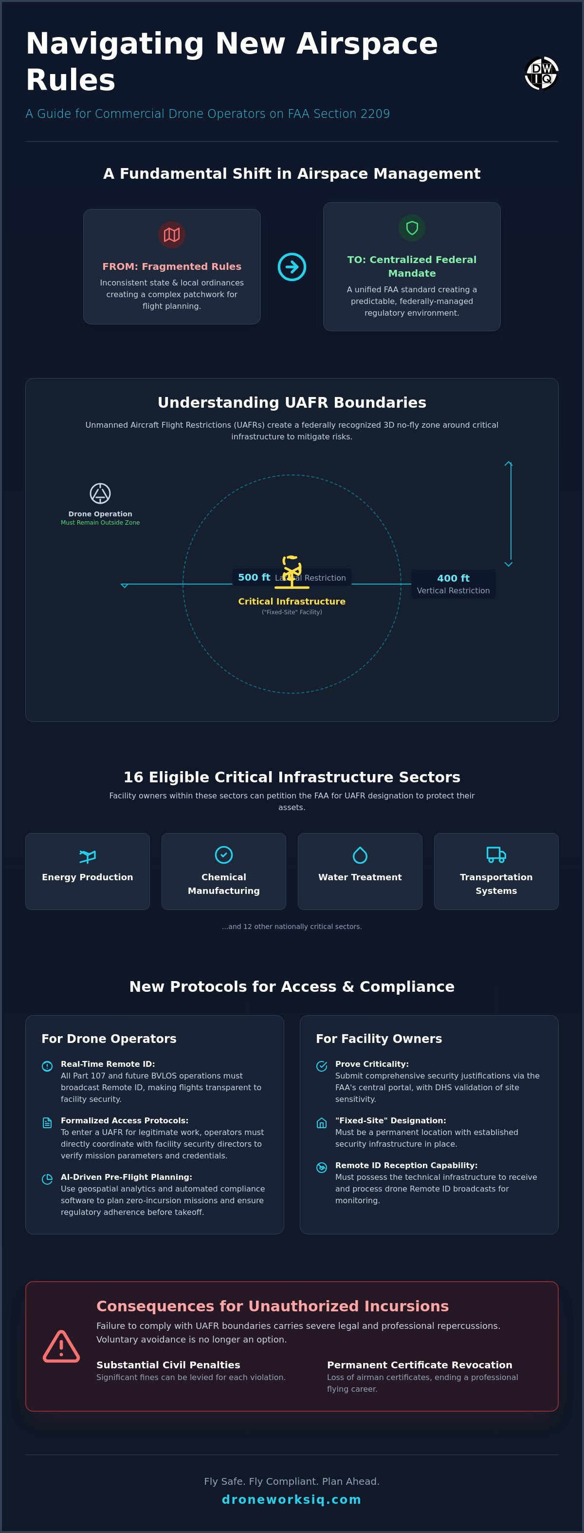 Section 2209 of the FAA Extension Safety and Security Act of 2016 and how it impacts independent commercial drone operators
