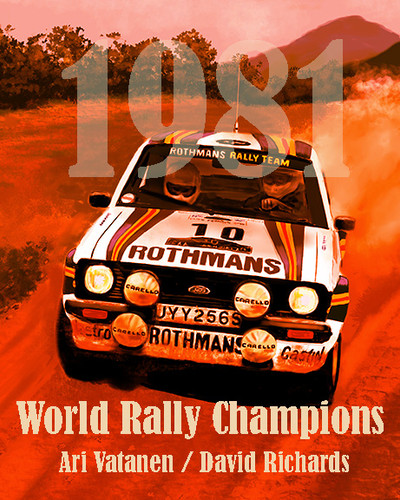 1981 Rally Champions Poster | David Kelsall Art