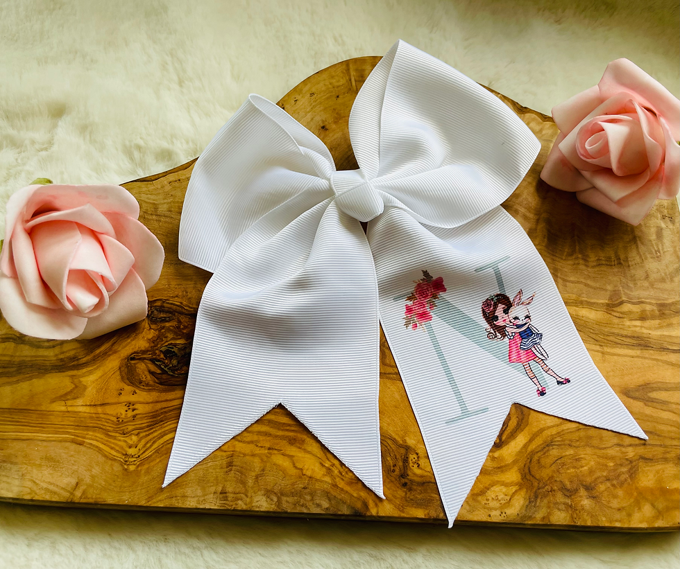 Cute girl personalised bow