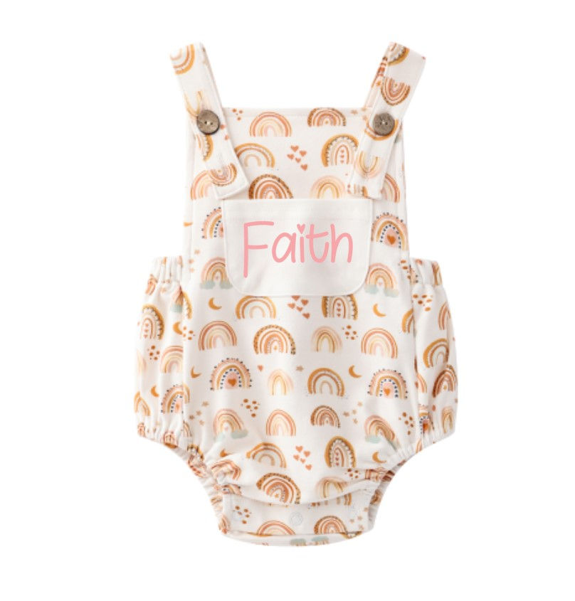 Personalised Rainbow Romper