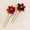 Thumbnail: 2 Pc/set Japanese Kanzashi Hair Fork Stick in Flower Design