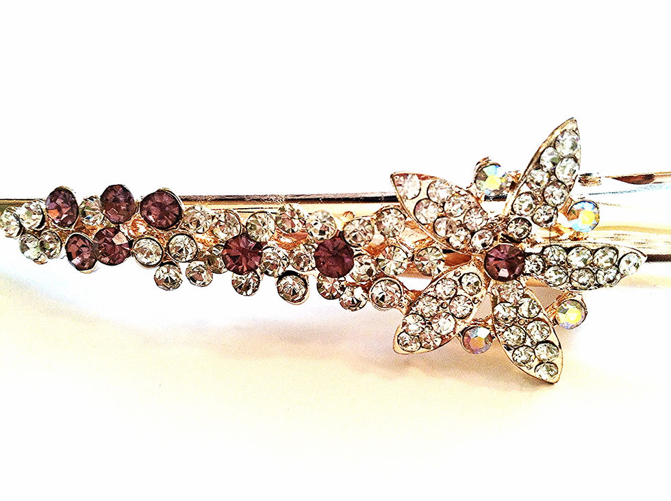 Thumbnail: 1 pc of Star Shape Design Hair Clip with Sparkling Rhinestones inlay