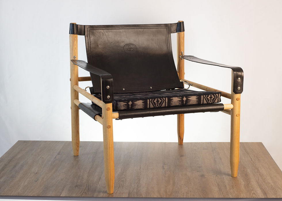 Thumbnail: Black Pendleton safari chair