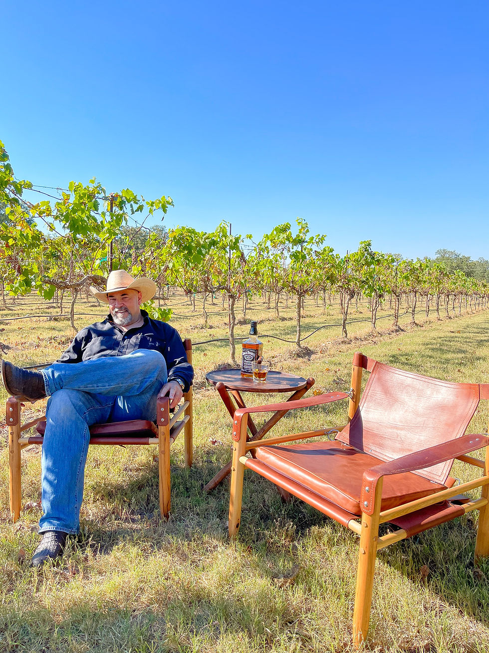 Thumbnail: Cognac Latigo Leather Safari Chair