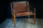 Cognac Latigo Leather Safari Chair