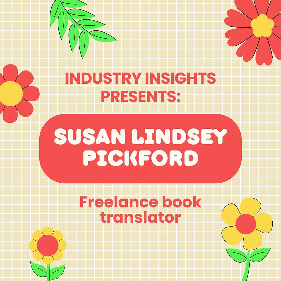 Interview with Susan Lindsey Pickford, Freelance Book Translator