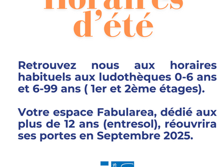 En juillet, dans vos ludothèques
