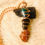 Thumbnail: RBG 3 Stone Necklace w/ thick copper beaded necklace