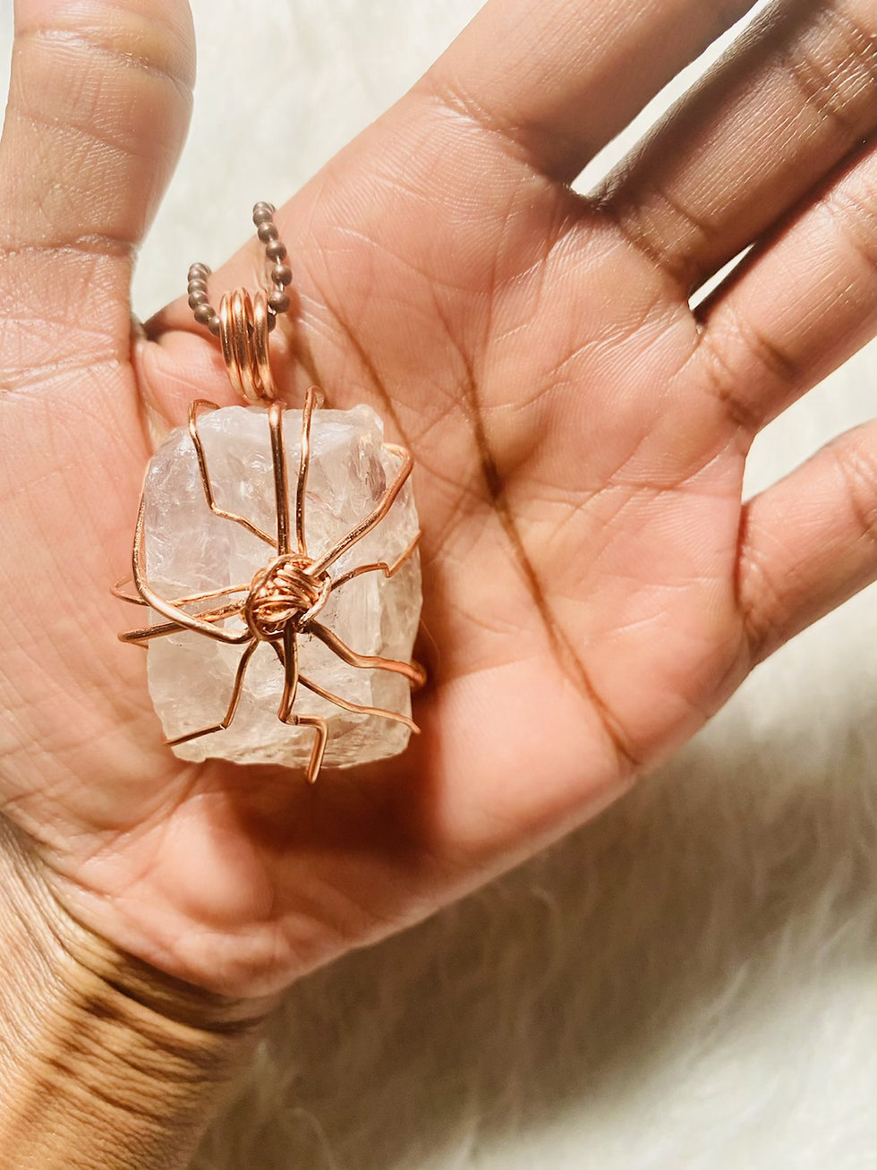 Thumbnail: Large Opal Pendant w/ Copper