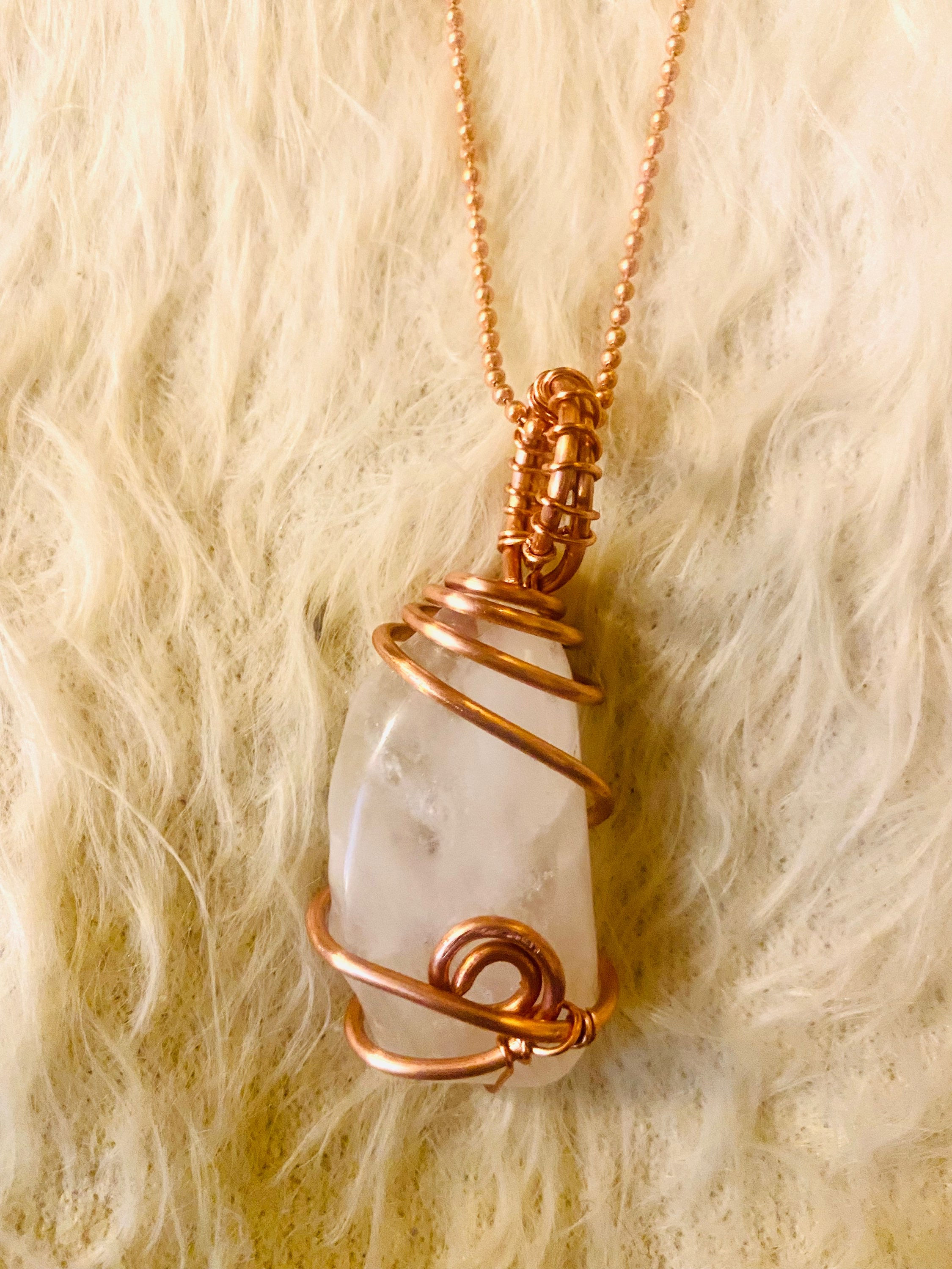 Clear Quartz  w/ Copper Necklace 
