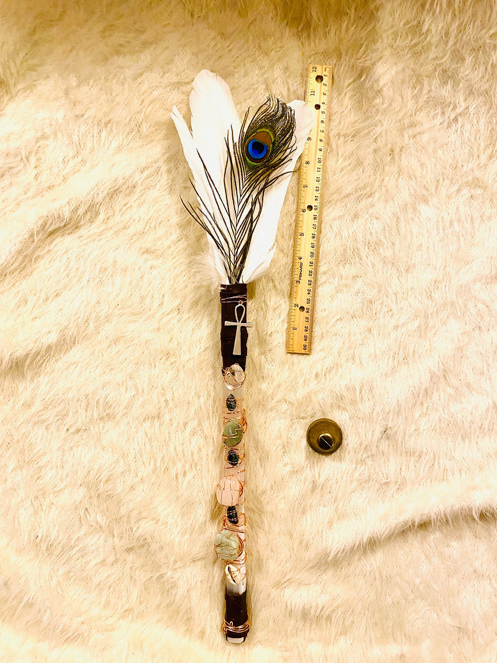 Thumbnail: TheWANDS|24in Light as a Feather Heart Chakra Wand