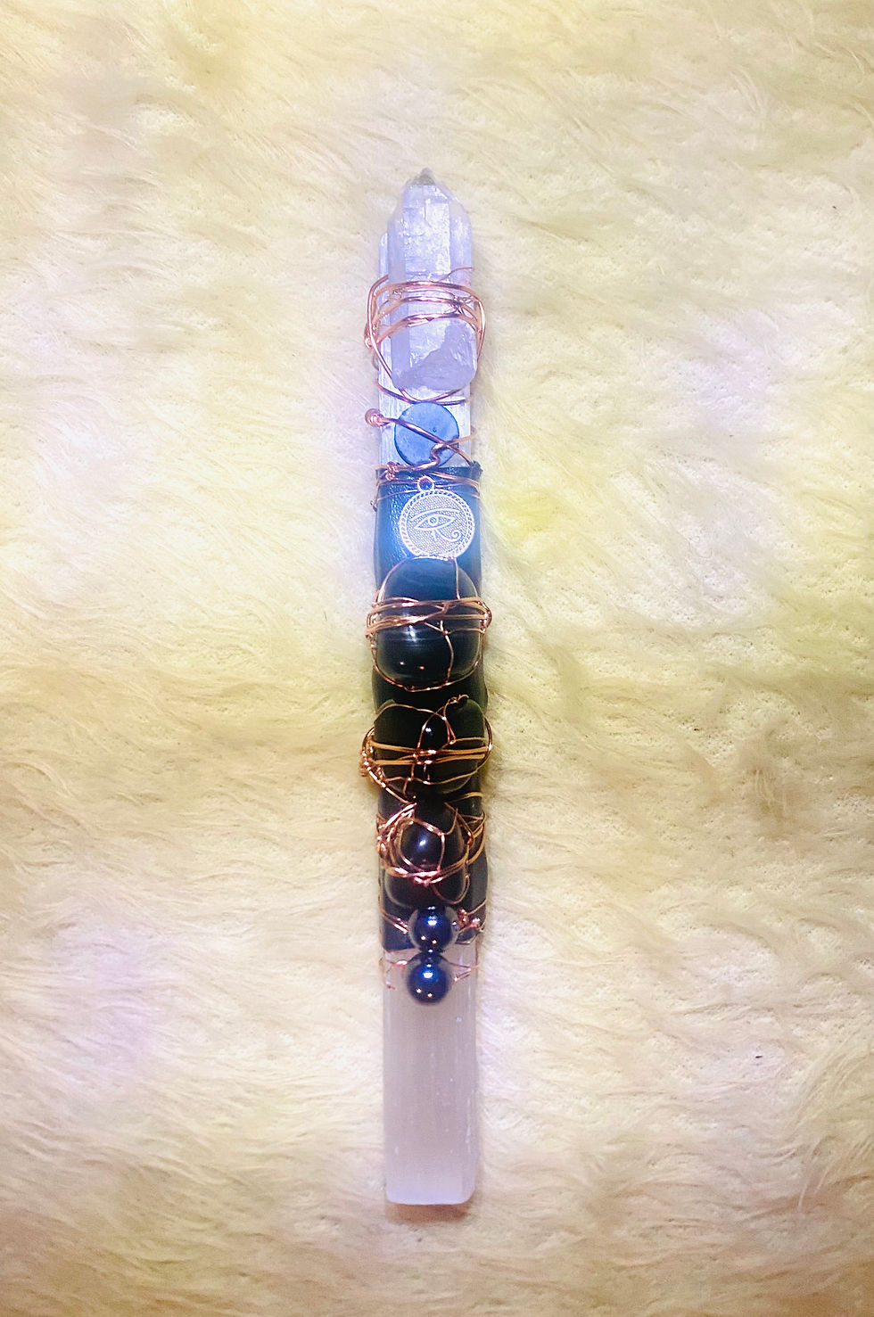 Thumbnail: TheWANDS| Selenite Deep Rooted (Protection Wand)