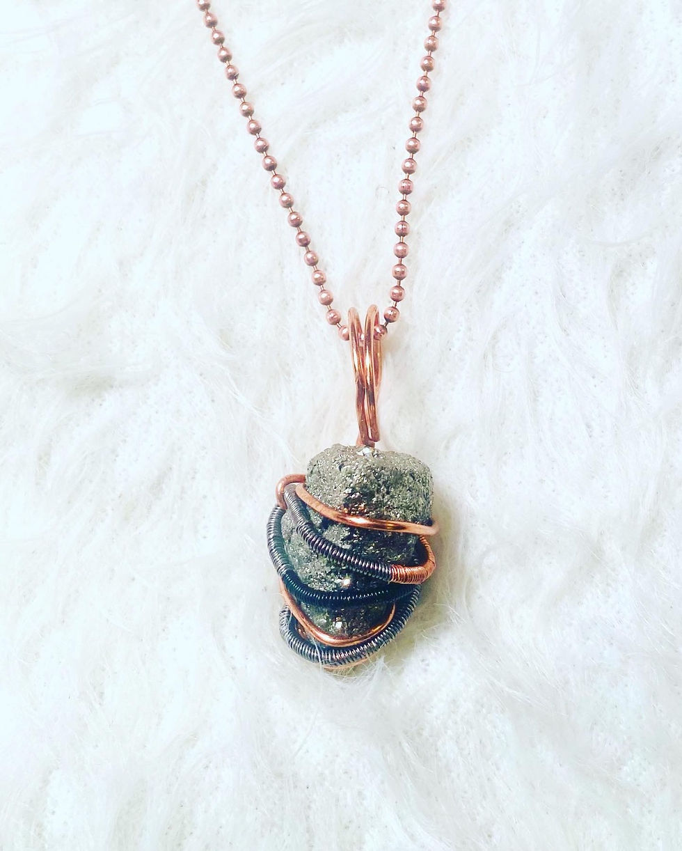 Thumbnail: Pyrite Pendant w/ Colored Copper