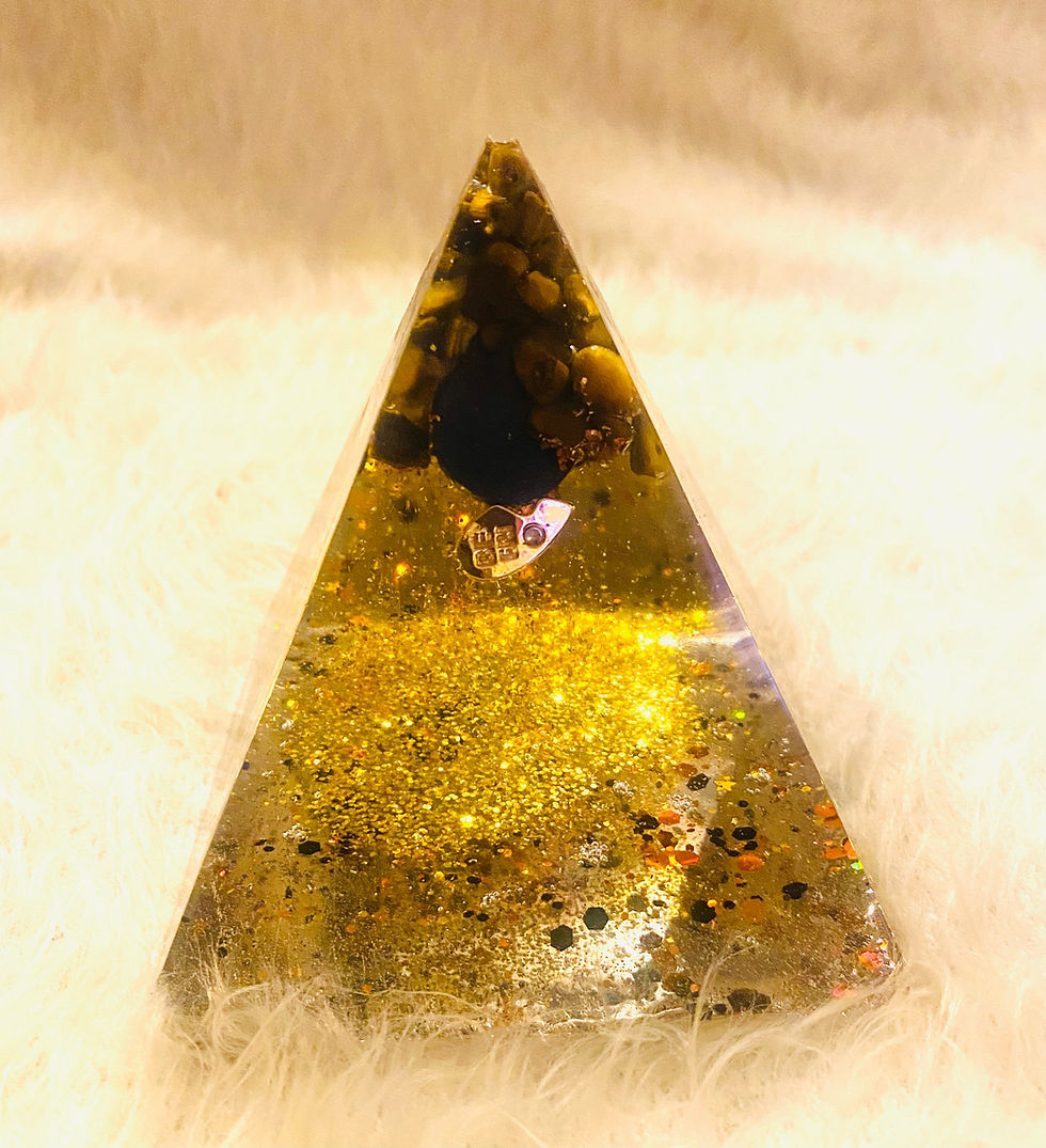 Thumbnail: Tiger Eye Pyramid |Powerful Orgonite