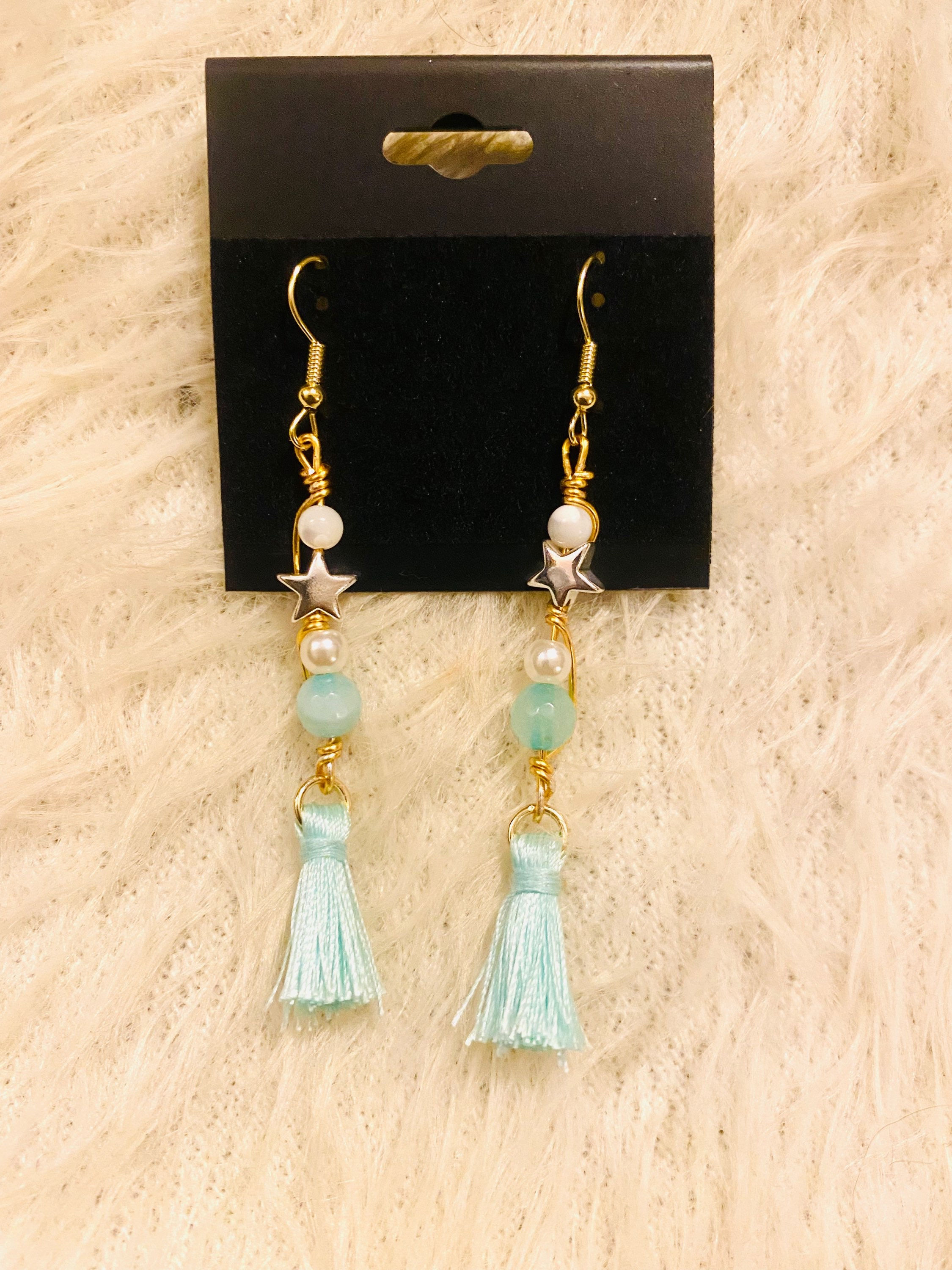 Shining Star Aventurine and Pearl Earrings