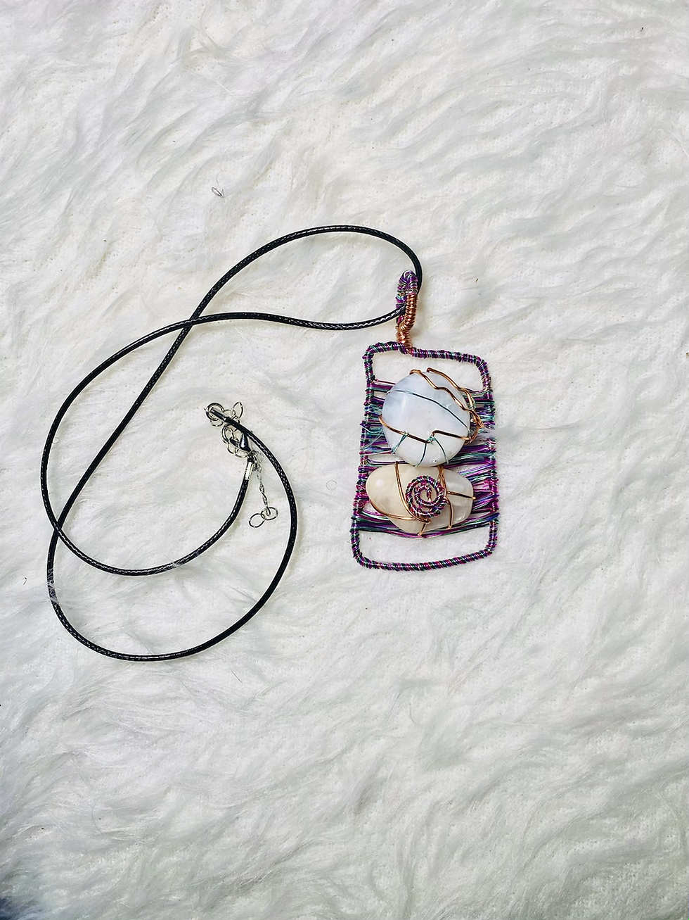 Thumbnail: Blue Calcite & Moonstone “Eye Candy” Pendant