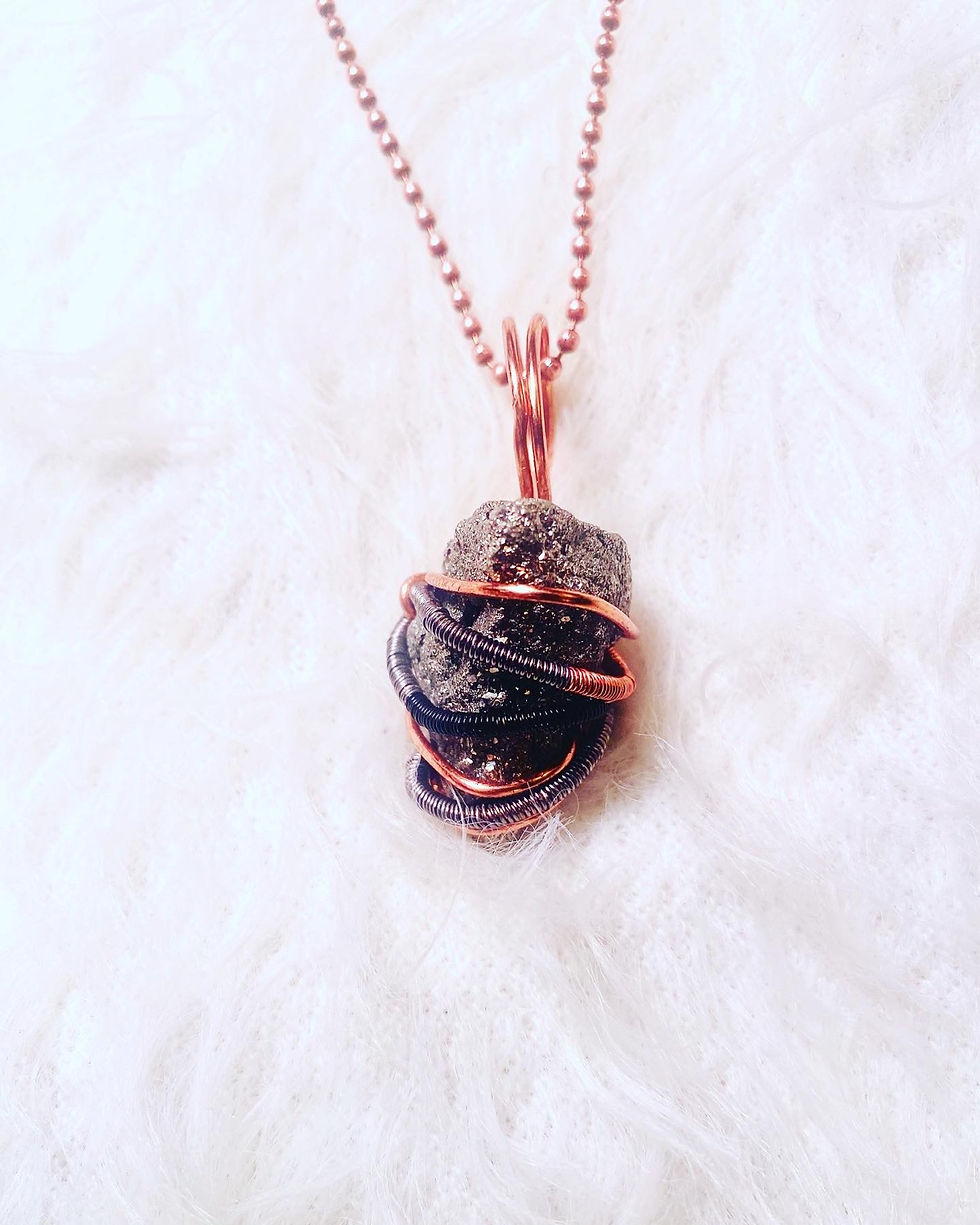 Thumbnail: Pyrite Pendant w/ Colored Copper