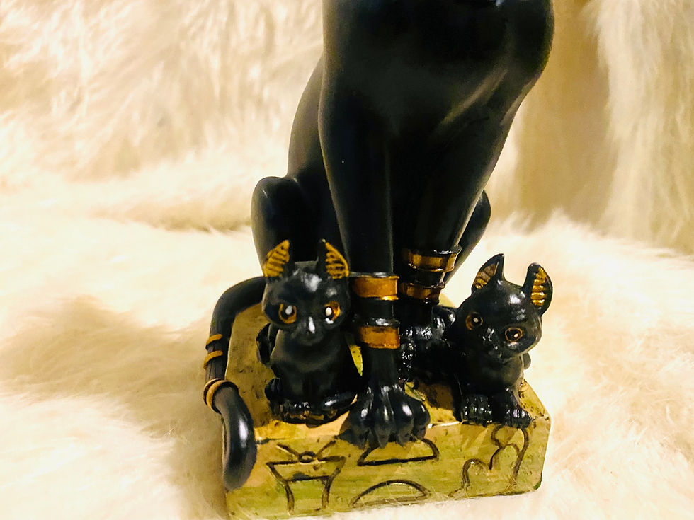 Thumbnail: Ancient Egyptian Deity |Bastet w/ Kittens Statue