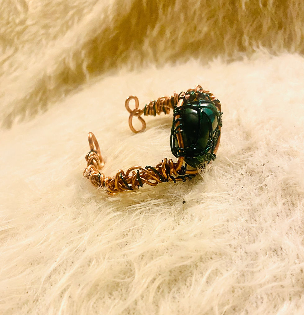 Thumbnail: Malachite w/ Copper Bracelet
