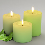 Trio von Kerzen