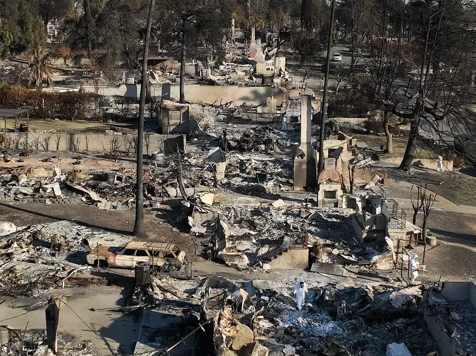 Image showing damage from the Los Angeles 2024/2025 Wildfires.