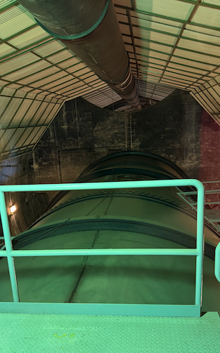 View of pipes inside Hoover Dam