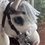 Thumbnail: Fluffy Flower Hackamore Hobbyhorse Bridle
