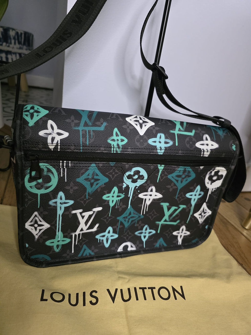 Miniatura: Louis Vuitton Monogram Eclipse LV Graffiti Archy Green Lights *LIMITED EDITION*
