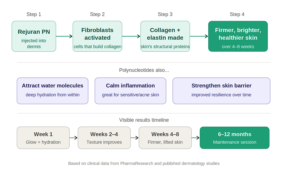 From injection to visible results, this is how Rejuran works at every stage.