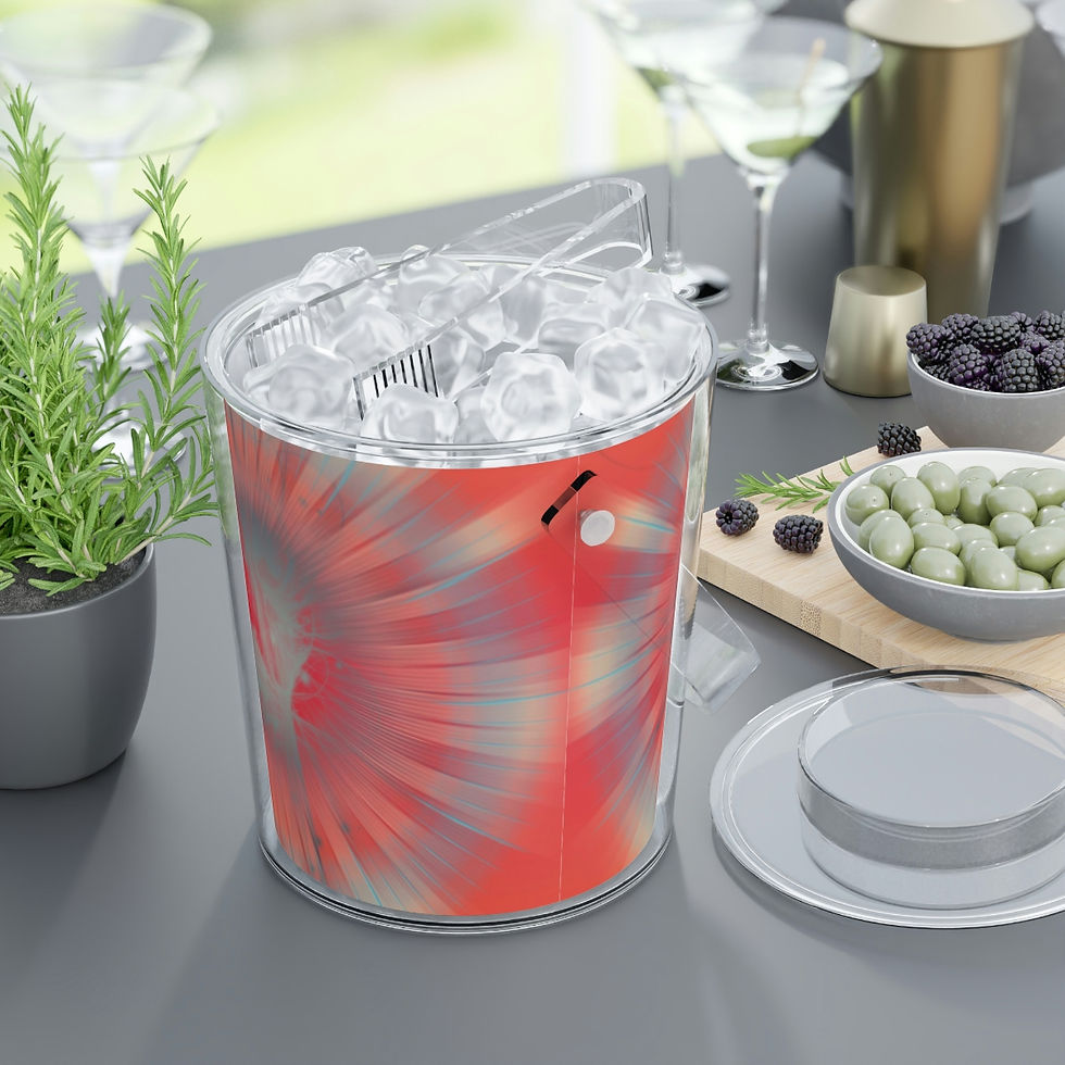 Thumbnail: Silvery Starlight Ice Bucket with Tongs