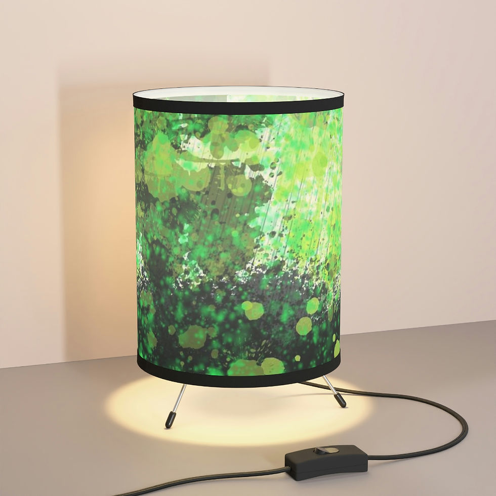Thumbnail: Fuzzy Green Tree Tripod Lamp 