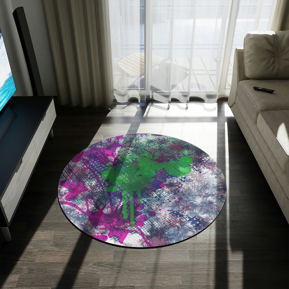 Thumbnail: Wannabe Graffiti Round Rug