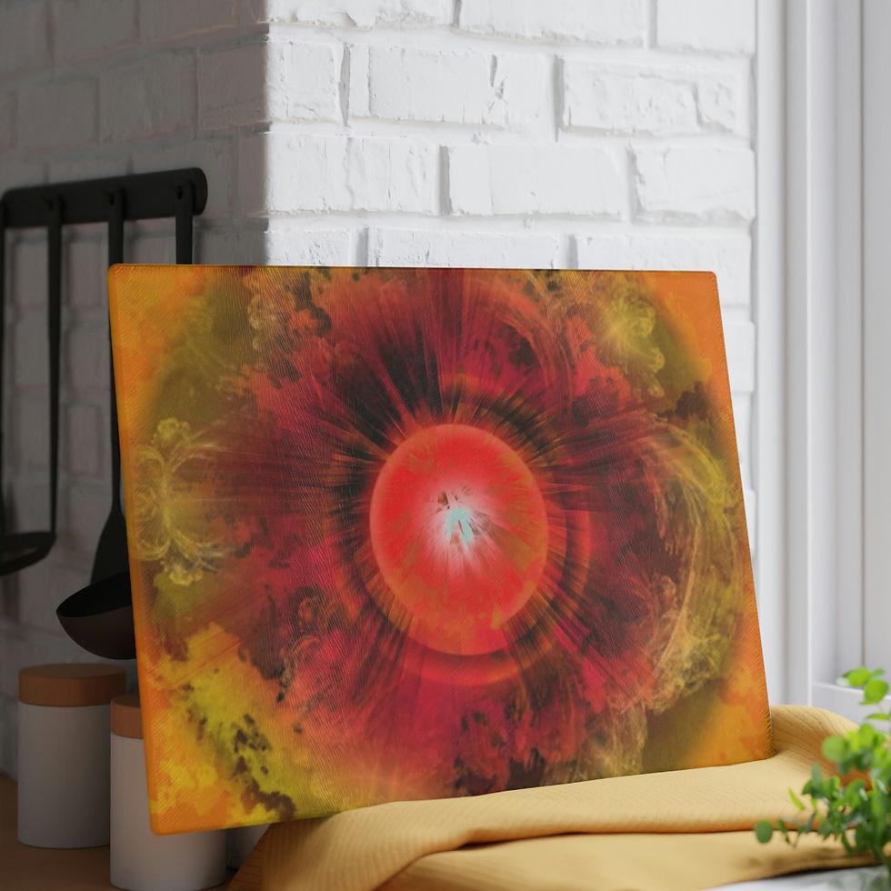 Thumbnail: Antique Sunrise Glass Cutting Board
