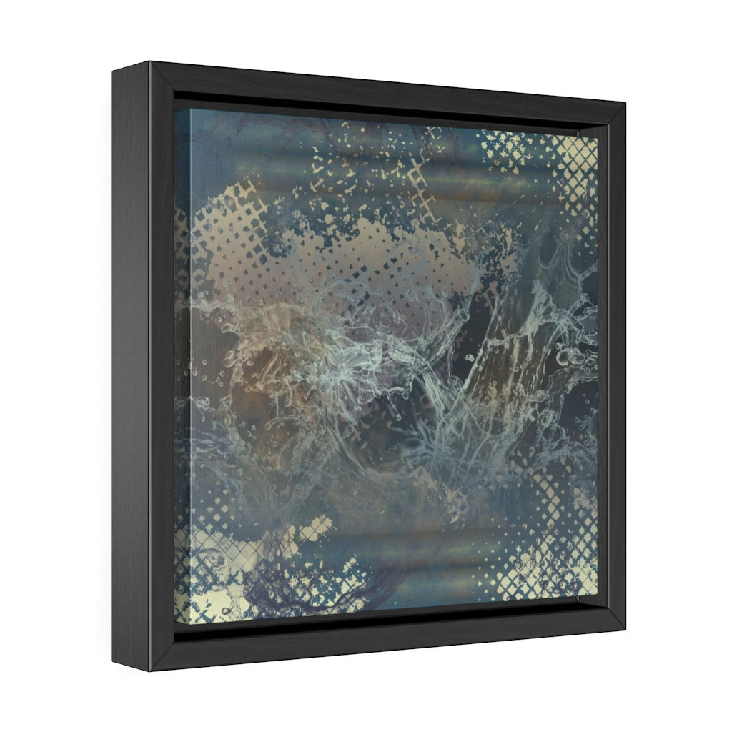Coral Horizon Waves Gallery Canvas Wraps With Square Frame