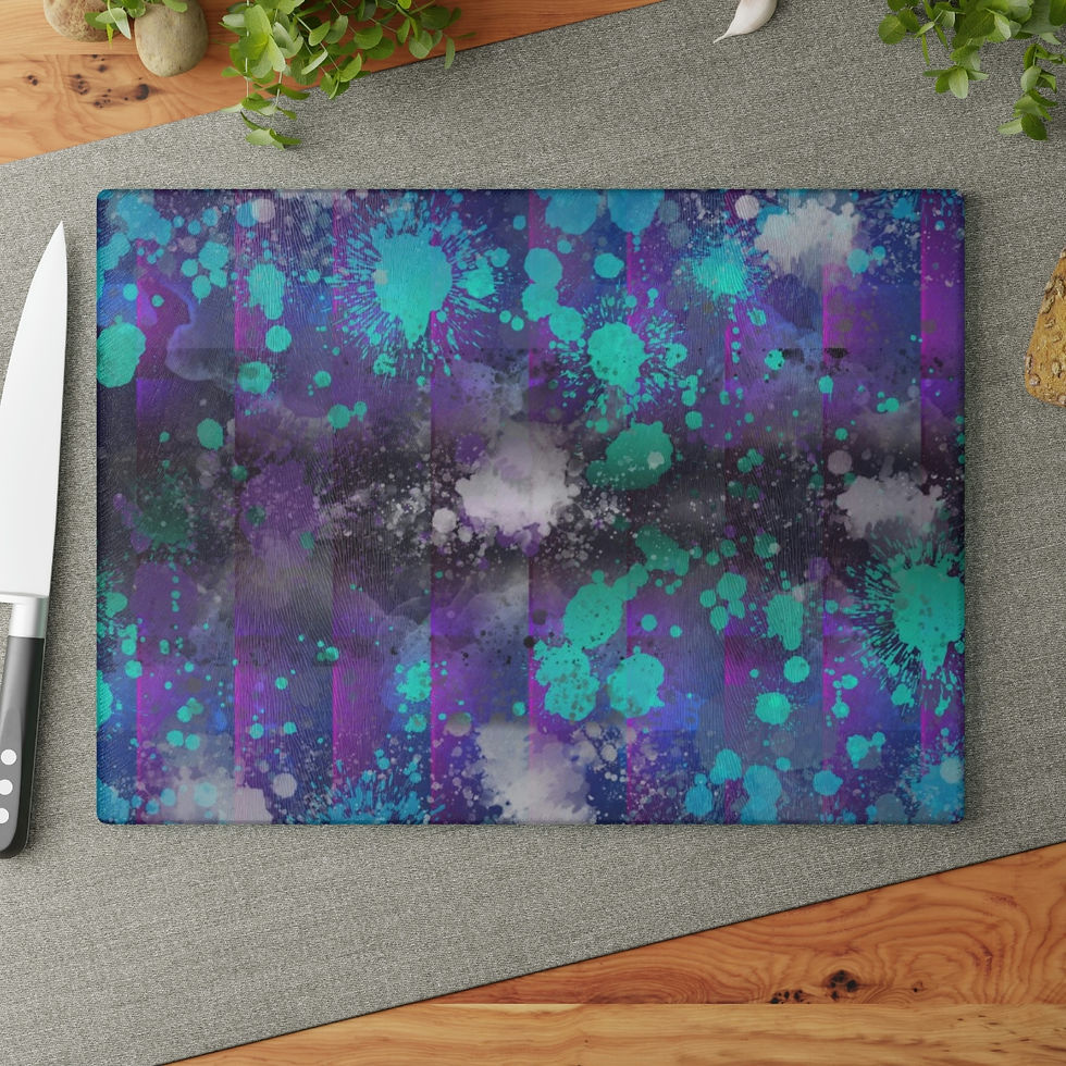 Thumbnail: Violet Haze Curtains Glass Cutting Board