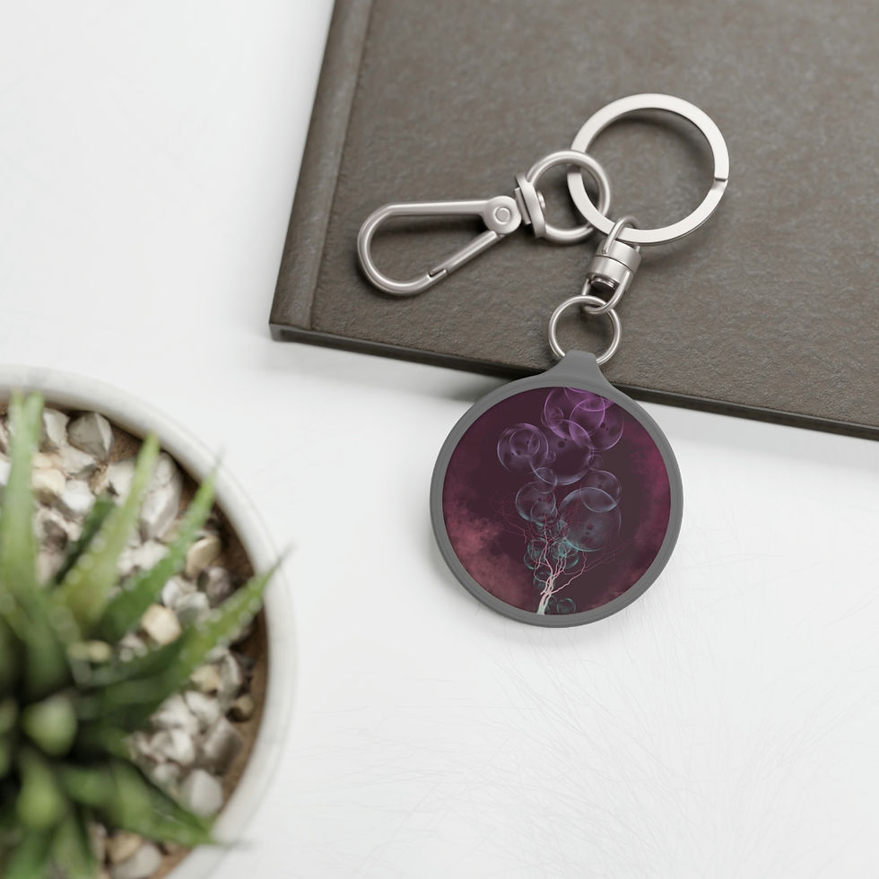 Thumbnail: Poly-Chromatic Peace Keyring Tag