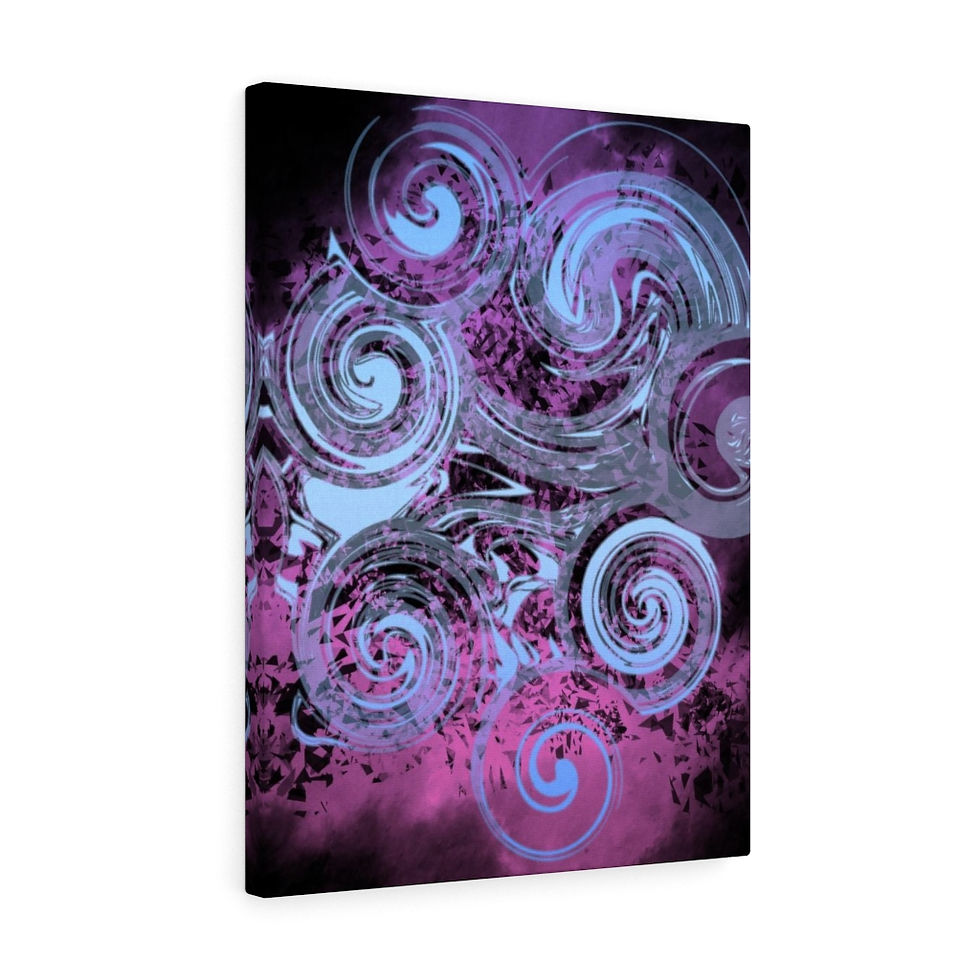 Thumbnail: Glowing Ghost Spiral Gears Canvas Gallery Wraps