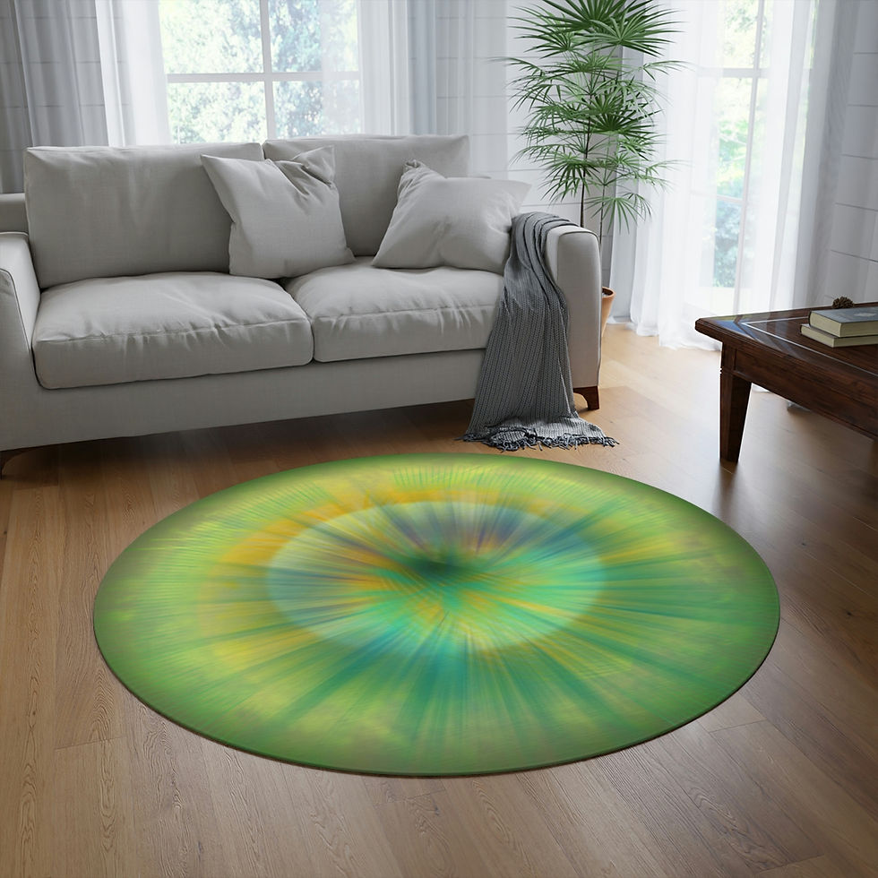 Thumbnail: Glassy Dandelion Round Rug