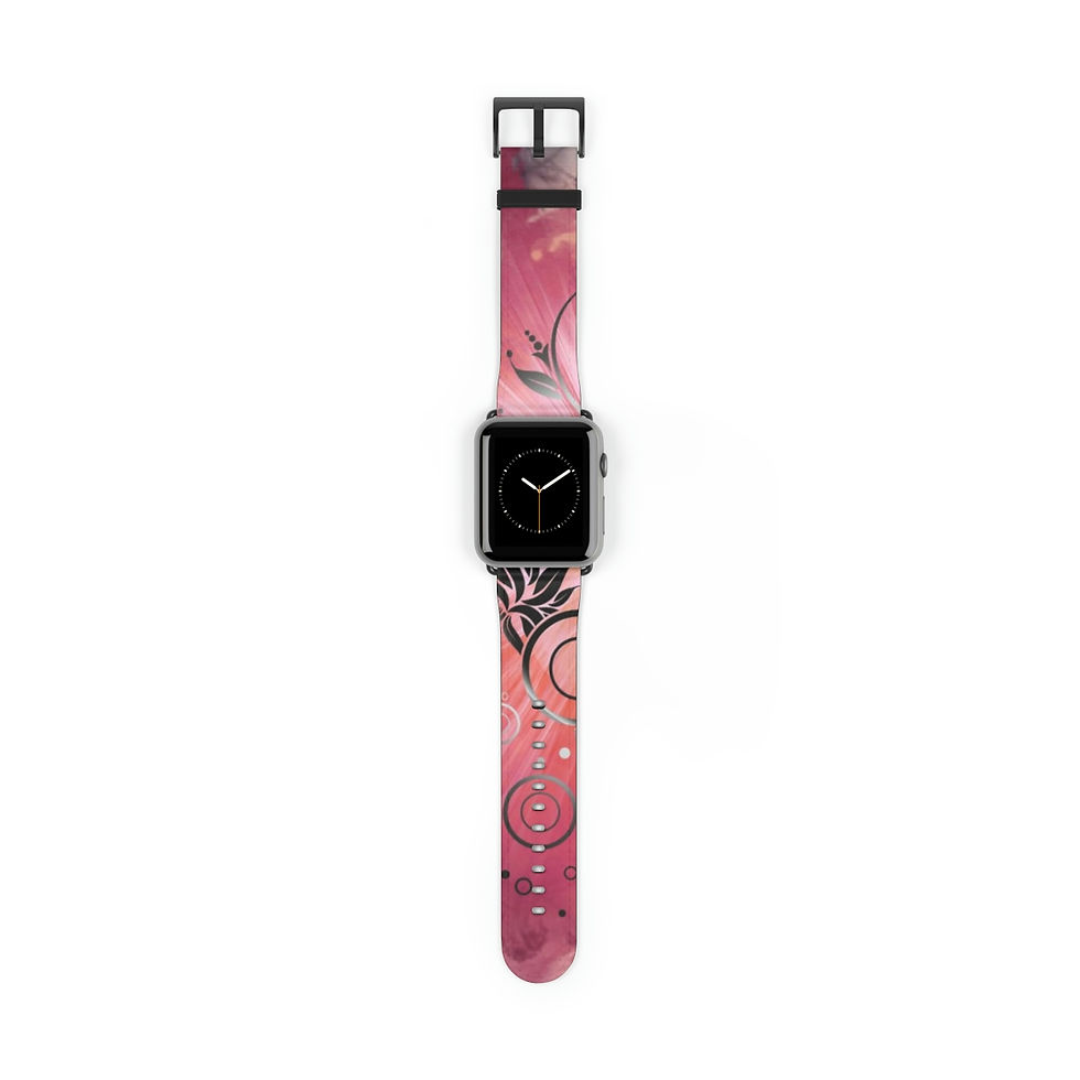Thumbnail: Breath of Efflorescence Apple Leather Watch Band