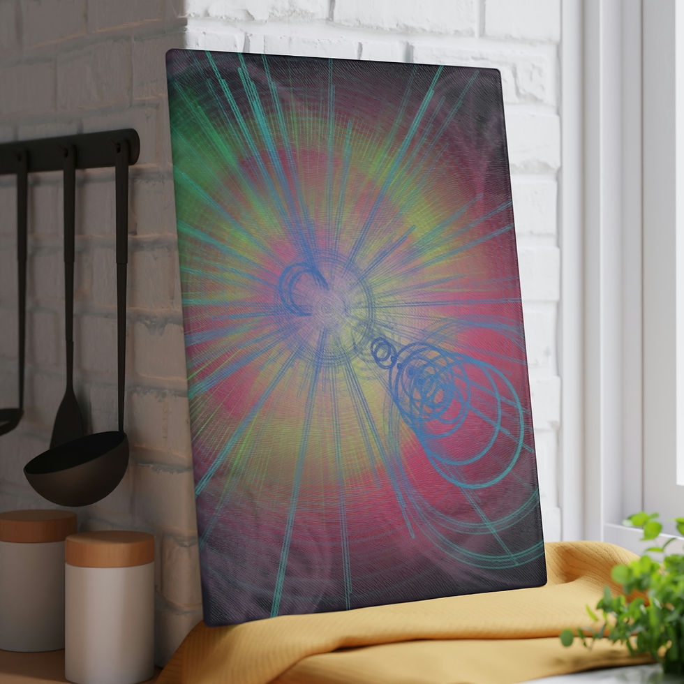Thumbnail: Ghosting Galaxy Glass Cutting Board