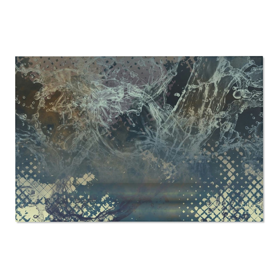 Thumbnail: Coral Horizon Waves Area Rugs 