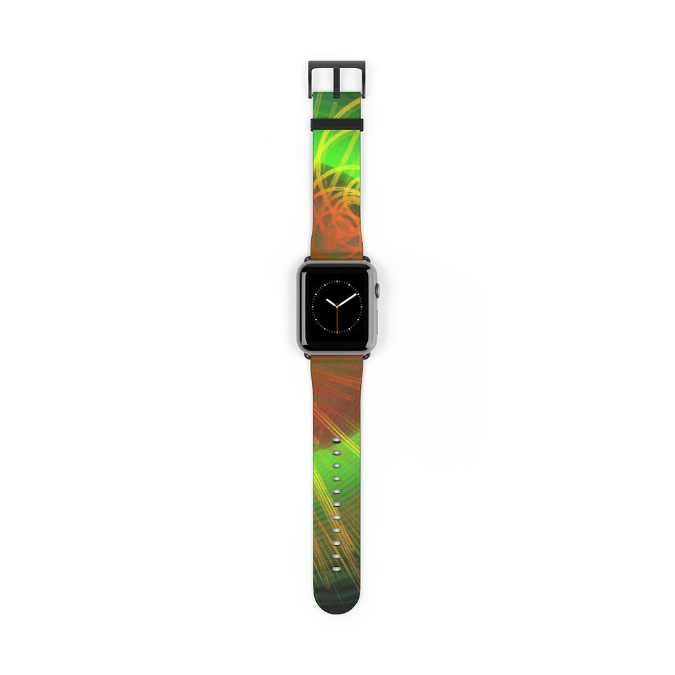 Thumbnail: Negative Orbit Apple Leather Watch Band