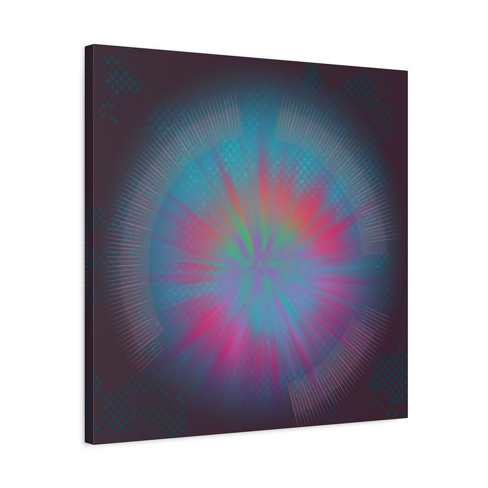 Thumbnail: Rainbow Halftone Canvas Gallery Wraps