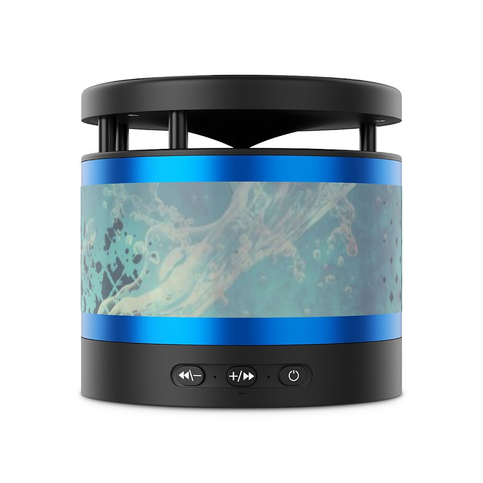 Thumbnail: Metallic Mystery Waves Metal Bluetooth Speaker and Wireless Charging Pad