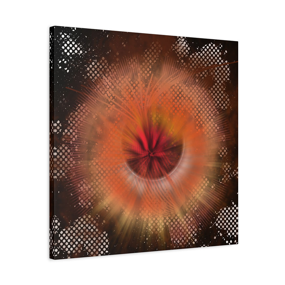 Thumbnail: Red Dahlia Burst Canvas Gallery Wraps
