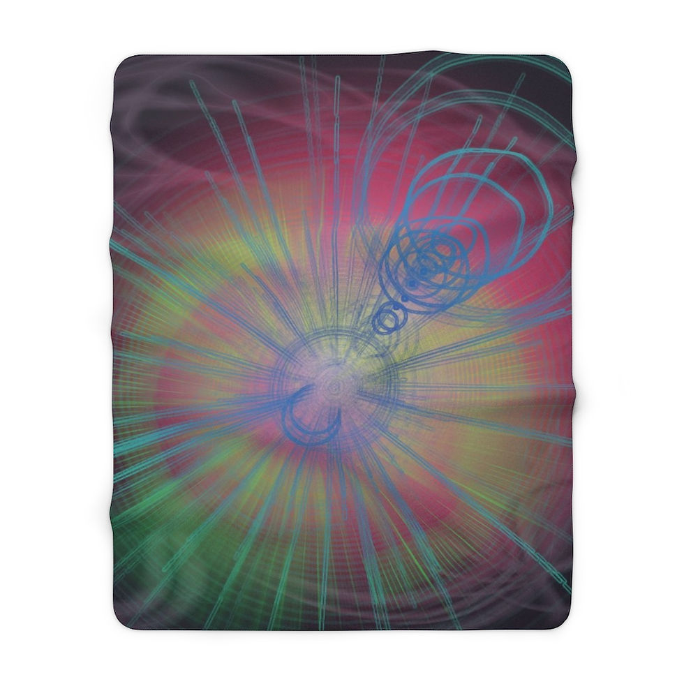 Thumbnail: Ghosting Galaxy Sherpa Fleece Blanket