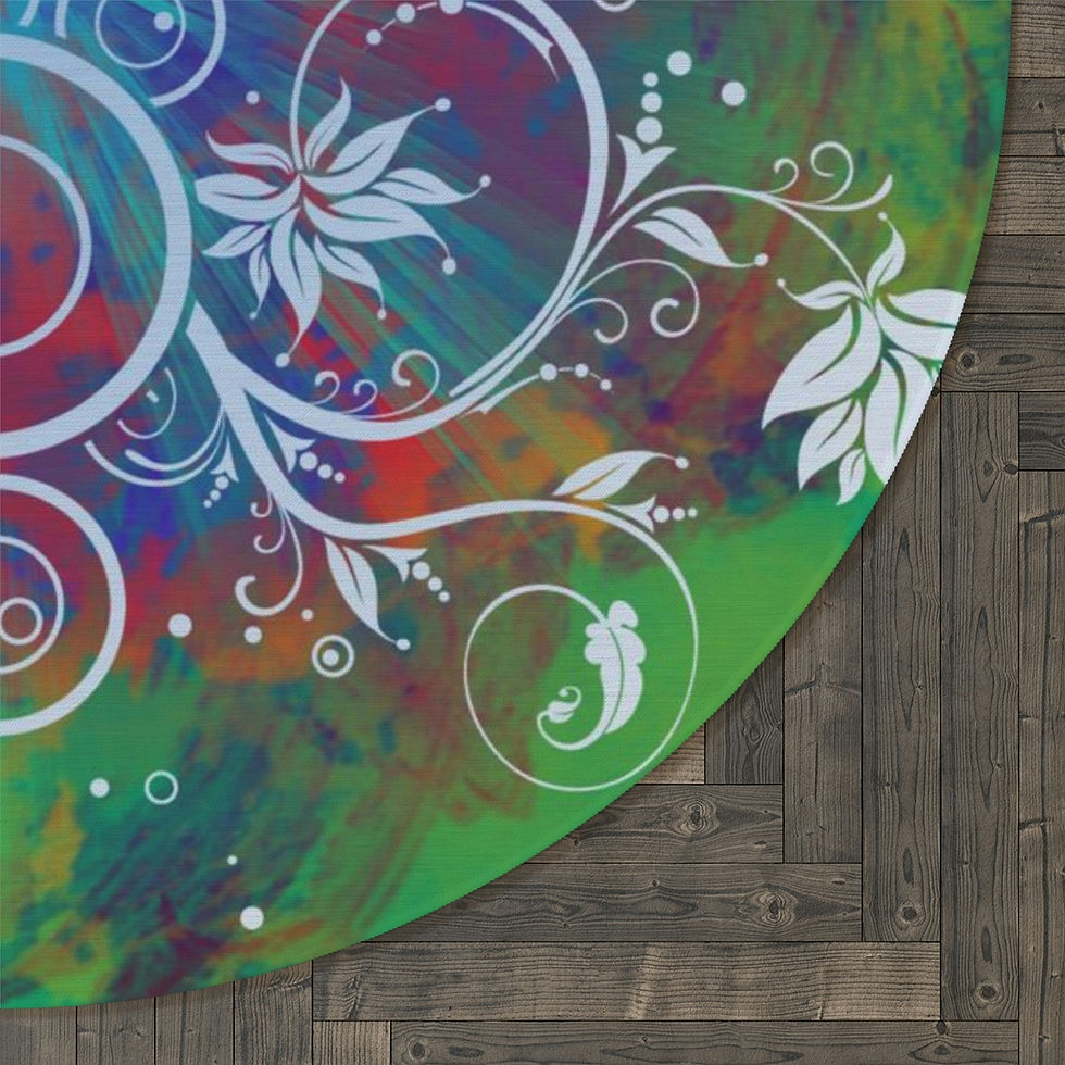 Thumbnail: Rainbow Bouquet Round Rug