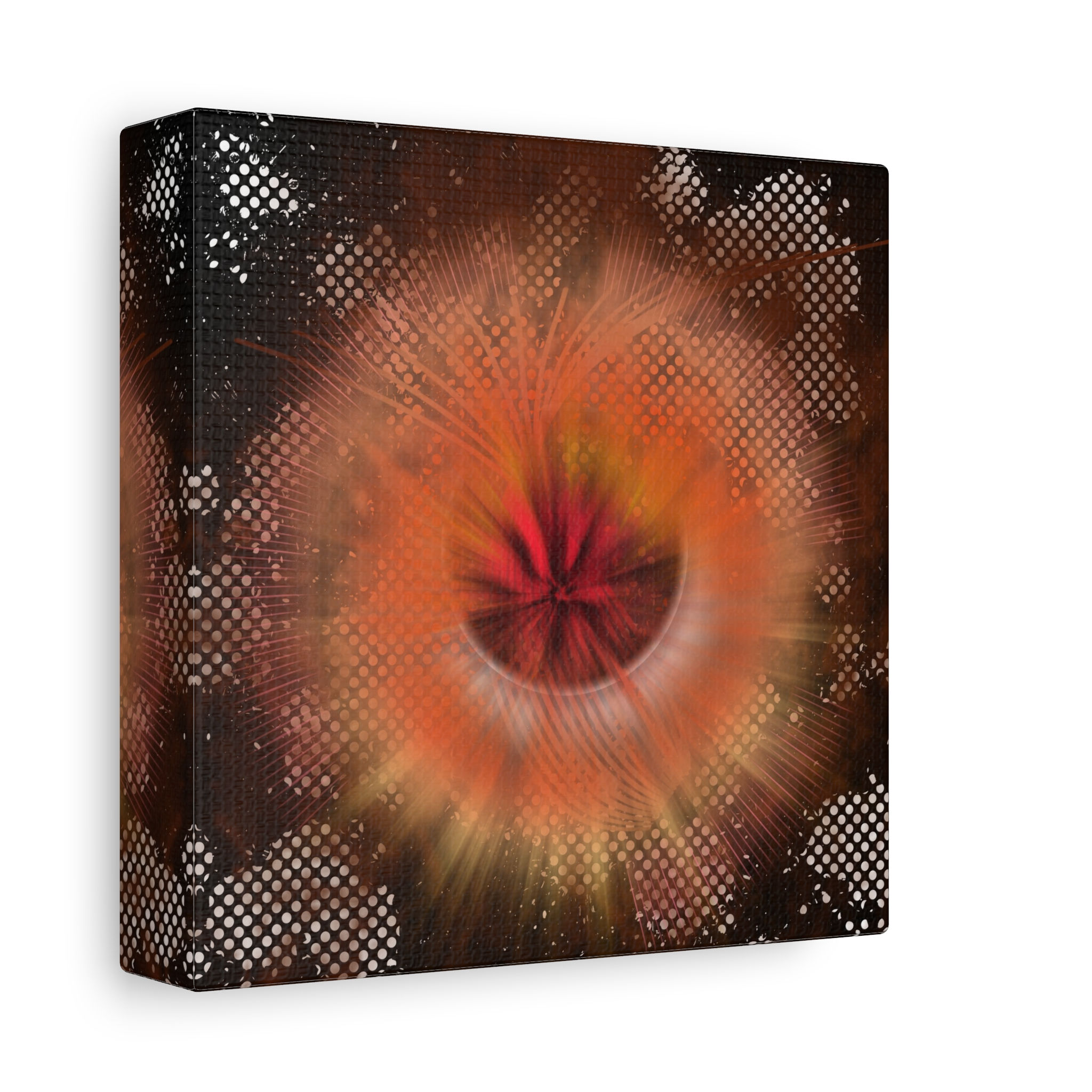 Red Dahlia Burst Canvas Gallery Wraps