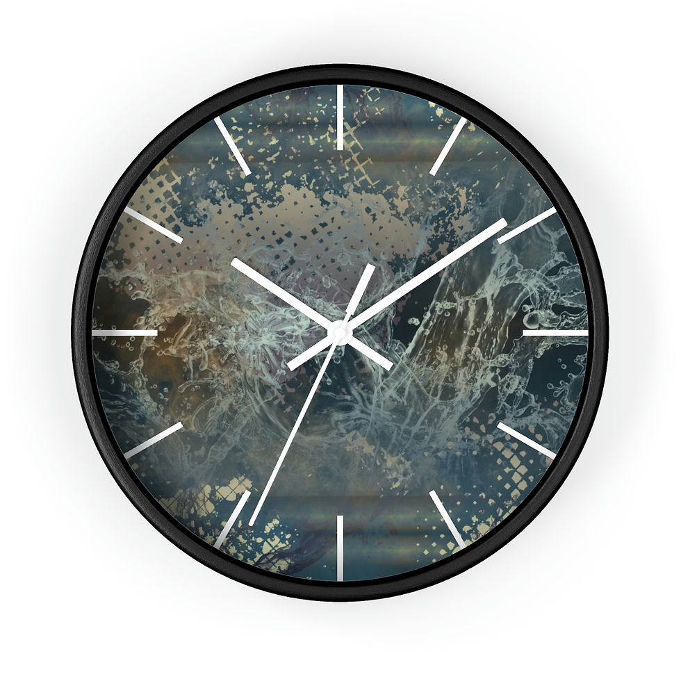 Thumbnail: Coral Horizon Waves Wall Clock